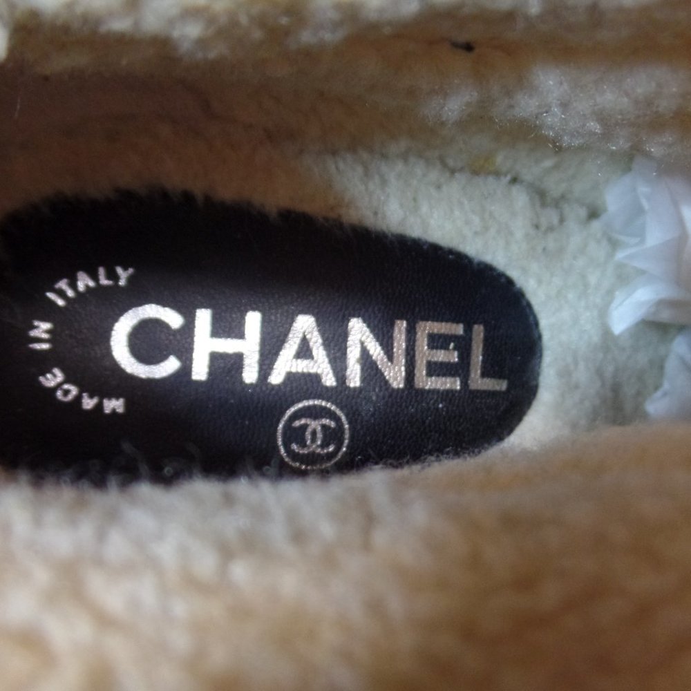 Classy Chanel Ankle Leather Booties/Shooties Shearling Lined Made in Italy 39.5 - Picture 9 of 15